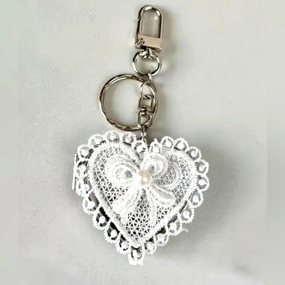 Lace Mirror Bag Charm